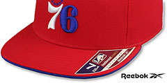 76ers JULIUS ERVING SWINGMAN Red-Royal Fitted Hat by Reebok - 5th View