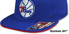 76ers MOSES MALONE SWINGMAN Royal-Red Fitted Hat by Reebok - 5th View