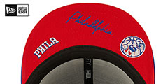 76ers TRIPLE THREAT IDENTITY Royal Fitted Hat by New Era - 5th View