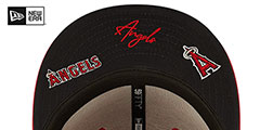 Angels TRIPLE THREAT IDENTITY Red Fitted Hat by New Era - 5th View