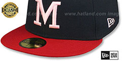 Braves 1965 COOPERSTOWN PINK LOGO BOTTOM Fitted Hat by New Era - 5th View