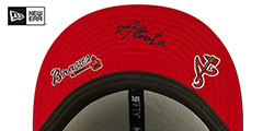 Braves TRIPLE THREAT IDENTITY Navy Fitted Hat by New Era - 5th View