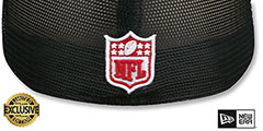 Buccaneers 30TH MESH-BACK SIDE-PATCH Black-Black Fitted Hat by New Era - 5th View