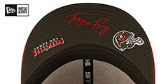 Buccaneers TRIPLE THREAT IDENTITY Red Fitted Hat by New Era - 5th View