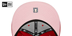 Bulls CHAIN STITCH HEARTS Red Fitted Hat by New Era - 5th View