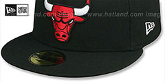 Bulls PINK-BOTTOM Black Fitted Hat by New Era - 5th View