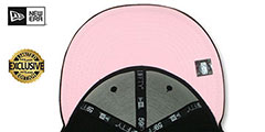 Celtics PINK-BOTTOM Black Fitted Hat by New Era - 5th View