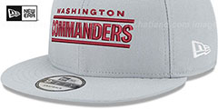 Commanders TEAM-WORDMARK SNAPBACK Grey Hat by New Era - 5th View