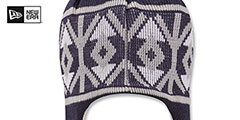 Cowboys FESTIVE TEAM TRAPPER Navy-White Knit Hat by New Era - 5th View