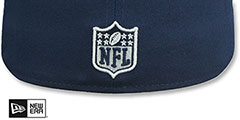 Cowboys SB XXVII SIDE-PATCH Navy Fitted Hat by New Era - 5th View