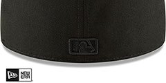 Dodgers 2024 WORLD SERIES CHAMPIONS Black-on-Black Fitted Hat by New Era - 5th View