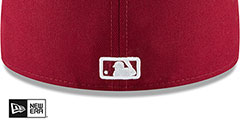 Dodgers 2024 WORLD SERIES CHAMPIONS Burgundy-White Fitted Hat by New Era - 5th View