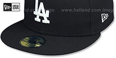 Dodgers SKY-BOTTOM Black Fitted Hat by New Era - 5th View