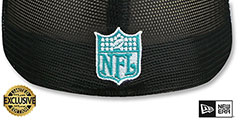 Dolphins 30TH MESH-BACK SIDE-PATCH Black-Black Fitted Hat by New Era - 5th View