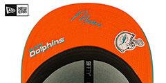 Dolphins TRIPLE THREAT IDENTITY Aqua Fitted Hat by New Era - 5th View