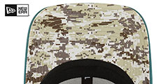 Eagles 2022 SALUTE-TO-SERVICE FLEX Black-Green Hat by New Era - 5th View