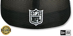 Eagles SB LII MESH-BACK SIDE-PATCH Black-Black Fitted Hat by New Era - 5th View