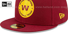 Football Team NFL TEAM-BASIC Burgundy Fitted Hat by New Era - 5th View