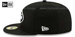 Jets NFL TEAM-BASIC Black-White Fitted Hat by New Era - 5th View