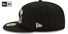 Lakers 17X MULTI CHAMPS Black-White Fitted Hat by New Era - 5th View