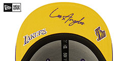 Lakers TRIPLE THREAT IDENTITY Purple Fitted Hat by New Era - 5th View