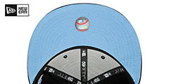 Marlins LOGO BLOOM SIDE-PATCH Black-Sky Fitted Hat by New Era - 5th View