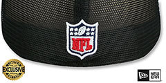 Patriots SB XXXIX MESH-BACK SIDE-PATCH Black-Black Fitted Hat by New Era - 5th View