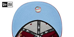 Phillies GROOVY Burgundy Fitted Hat by New Era - 5th View