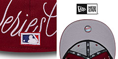 Phillies HISTORIC CHAMPIONS Burgundy Fitted Hat by New Era - 5th View