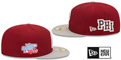 Phillies LETTERMAN SIDE-PATCH Fitted Hat by New Era - 5th View