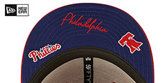 Phillies TRIPLE THREAT IDENTITY Red Fitted Hat by New Era - 5th View