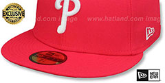 Phillies URBAN CAMO-BOTTOM Lava Red Fitted Hat by New Era - 5th View