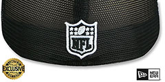 Raiders 50TH MESH-BACK SIDE-PATCH Black-Black Fitted Hat by New Era - 5th View