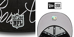 Raiders HISTORIC CHAMPIONS Black Fitted Hat by New Era - 5th View