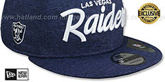 Raiders SCRIPT TEAM-BASIC SNAPBACK Light Navy ST Hat by New Era - 5th View