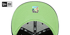 Raiders SUPER BOWL XVIII CITRUS POP Black-Green Fitted Hat by New Era - 5th View