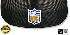 Ravens SB XXXV MESH-BACK SIDE-PATCH Black-Black Fitted Hat by New Era - 5th View