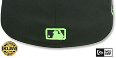 Rays ALTERNATE CITY CONNECT Black-Lime Fitted Hat by New Era - 5th View