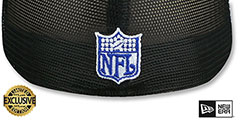 Seahawks 30TH MESH-BACK SIDE-PATCH Black-Black Fitted Hat by New Era - 5th View