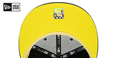 Steelers SUPER BOWL XL CITRUS POP Black-Yellow Fitted Hat by New Era - 5th View